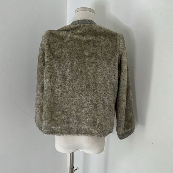 Vintage 1950s Furry Cardigan With Silk Lining Danella Sportswear - Picture 6 of 12
